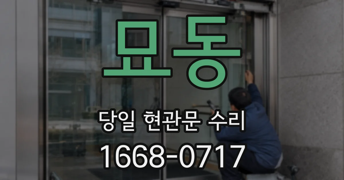 묘동 당일 현관문 수리
