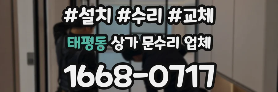 태평동 상가 문수리 업체
