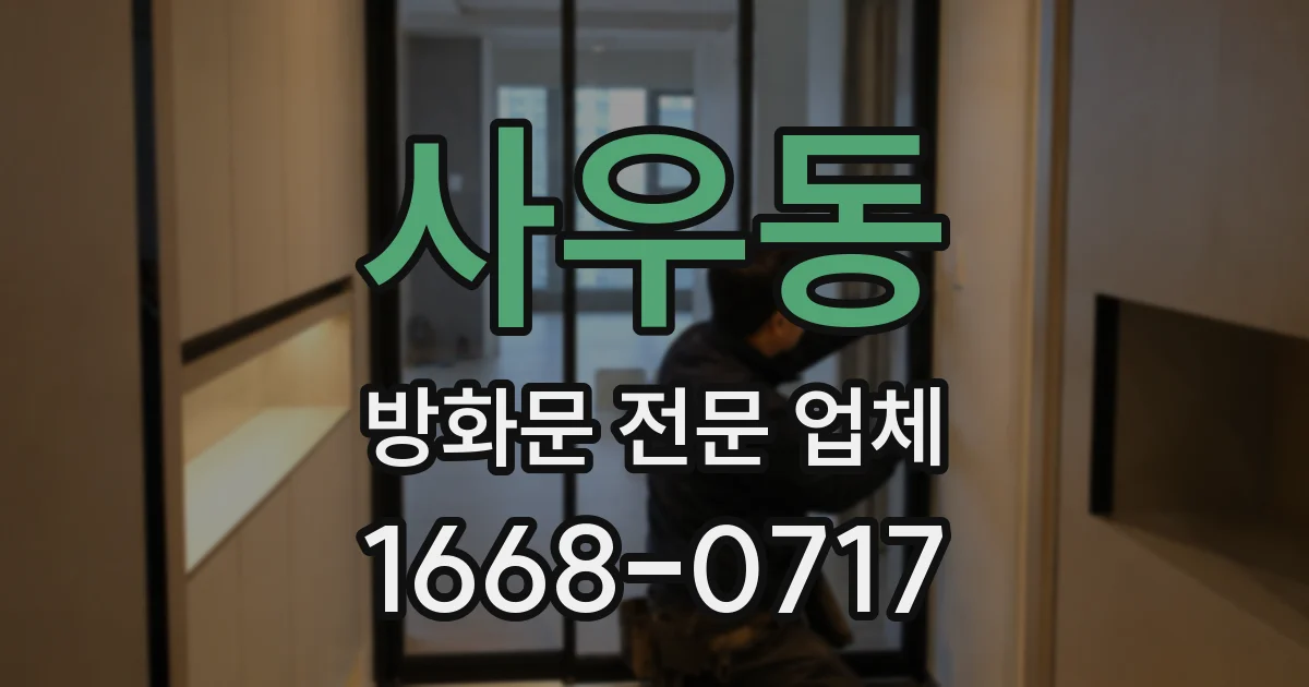 사우동 방화문 전문 업체