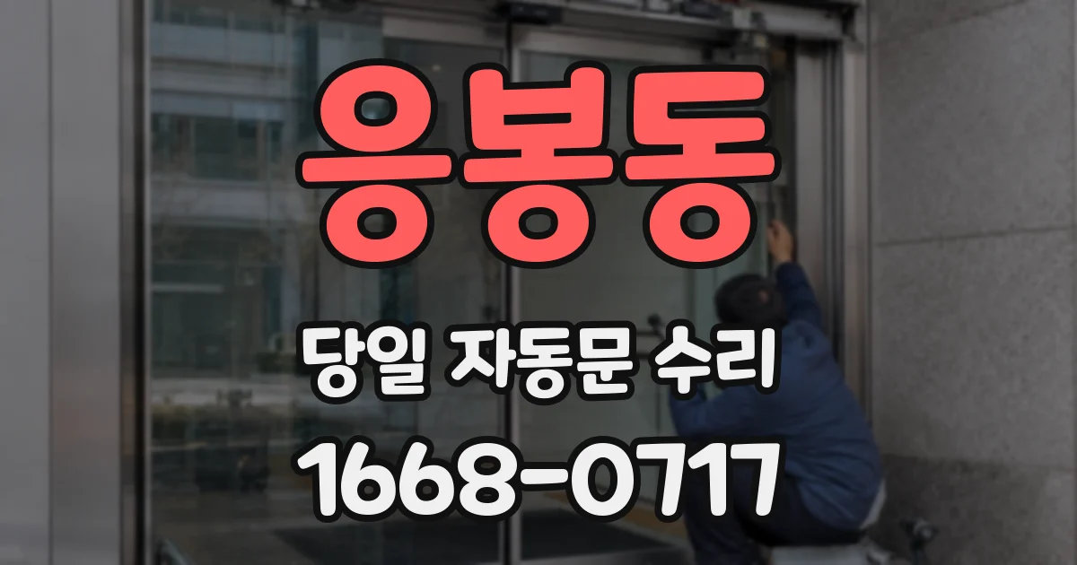 응봉동 당일 자동문 수리