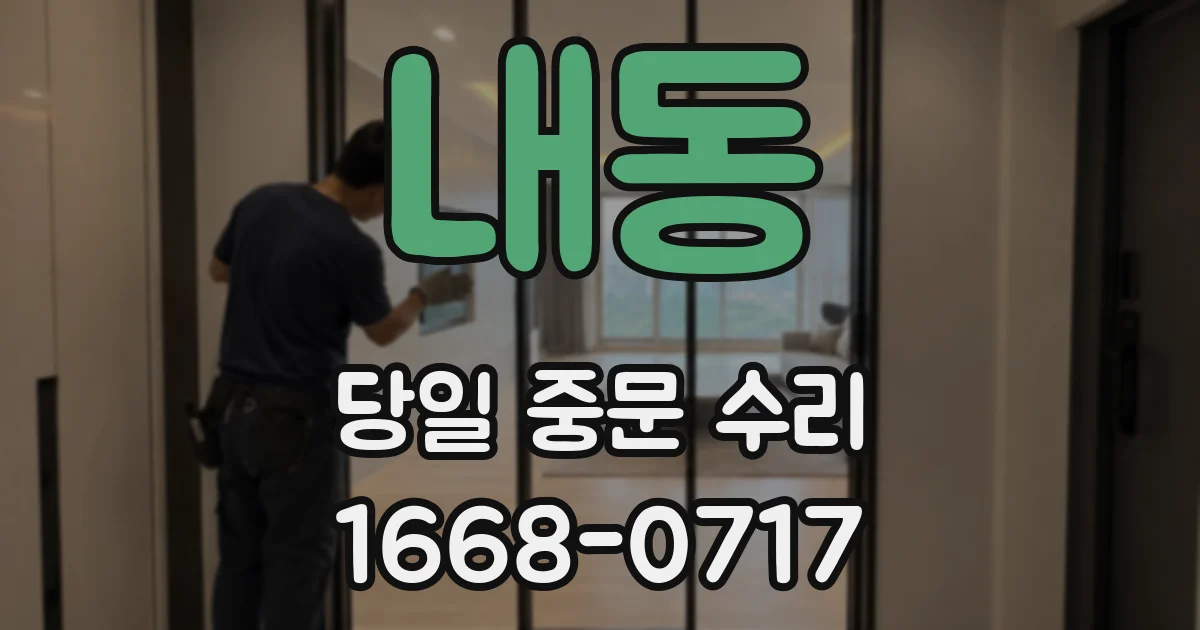 내동 당일 중문 수리