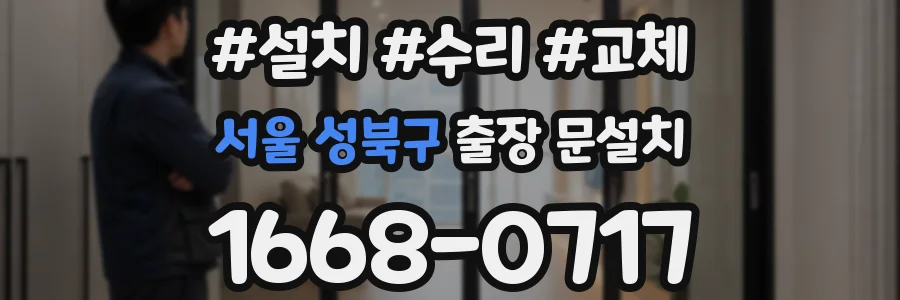 서울 성북구 출장 문설치