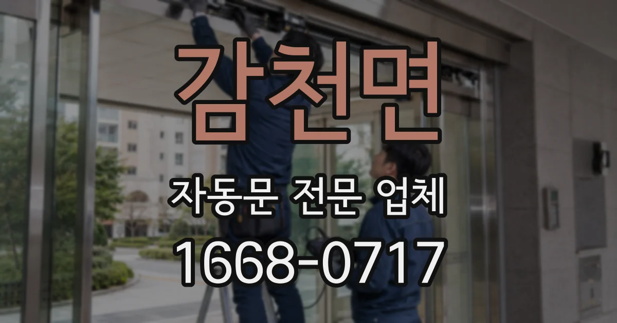 감천면 자동문 전문 업체