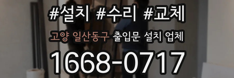 고양 일산동구 출입문 설치 업체