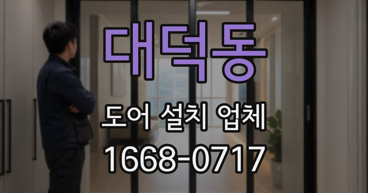 대덕동 도어 설치 업체