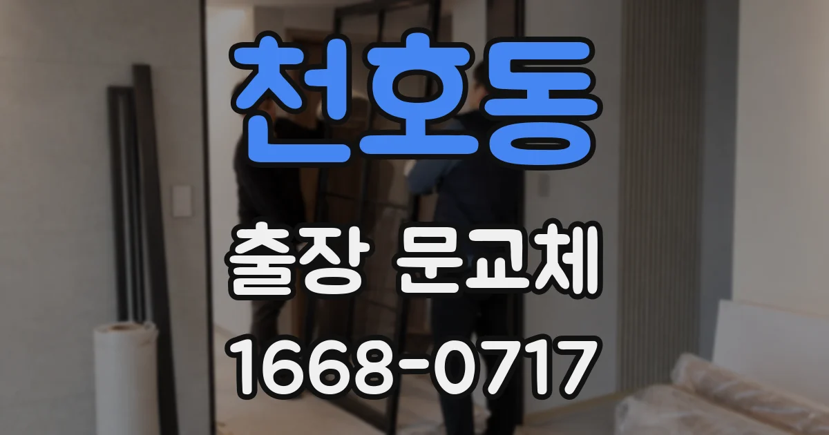 천호동 출장 문교체