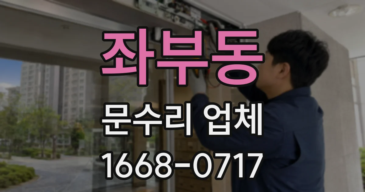 좌부동 문수리 업체