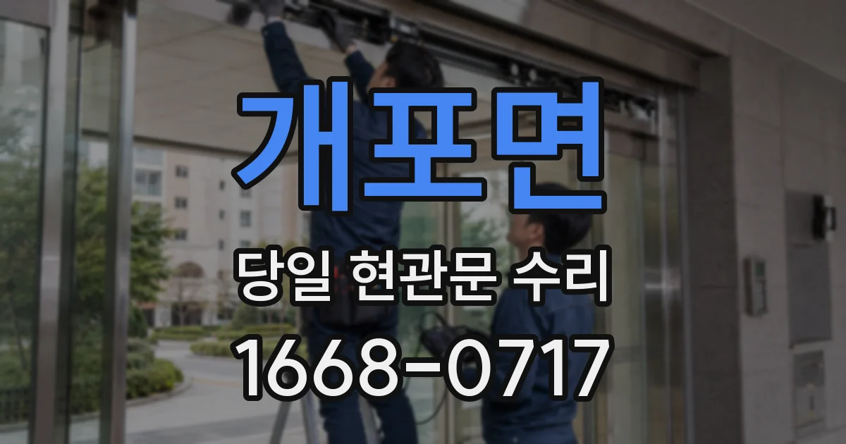 개포면 당일 현관문 수리