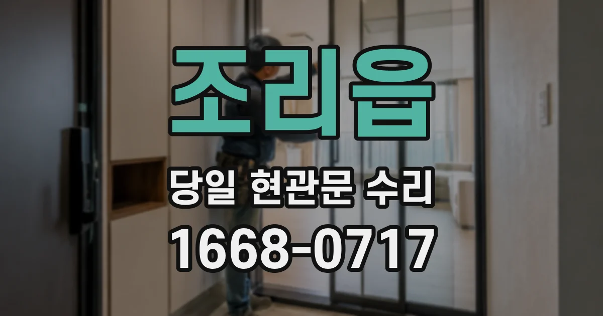 조리읍 당일 현관문 수리