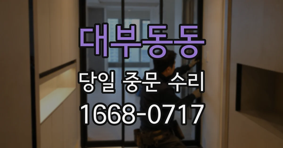 대부동동 당일 중문 수리