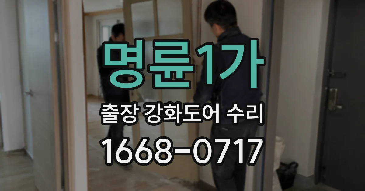 명륜1가 출장 강화도어 수리