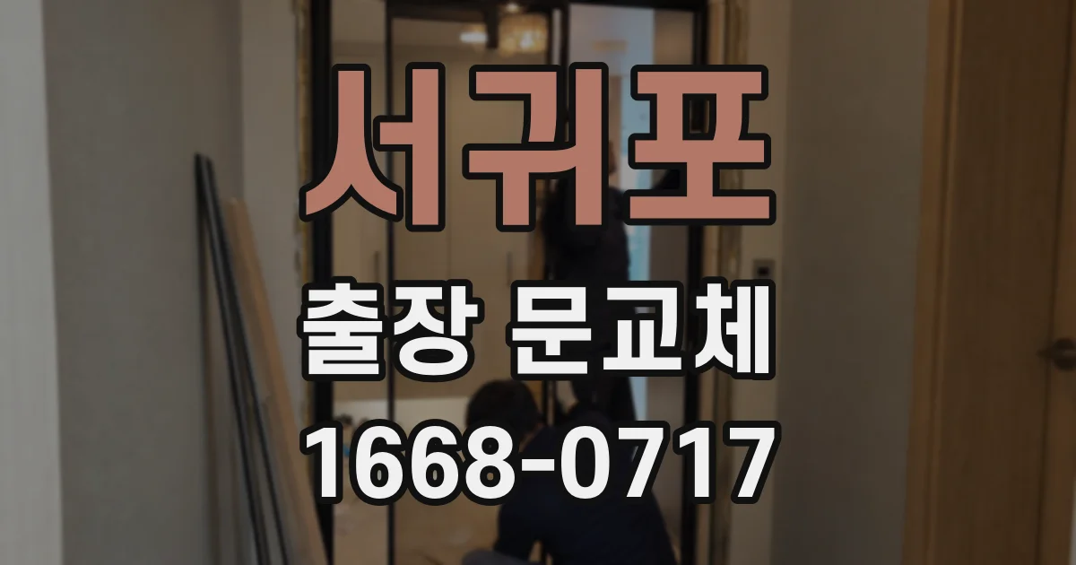 서귀포 출장 문교체