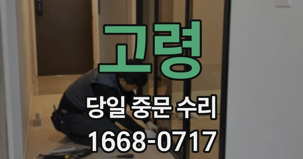 고령 당일 중문 수리