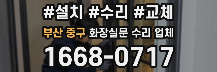 부산 중구 화장실문 수리 업체