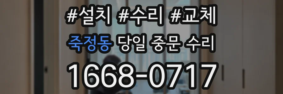 죽정동 당일 중문 수리