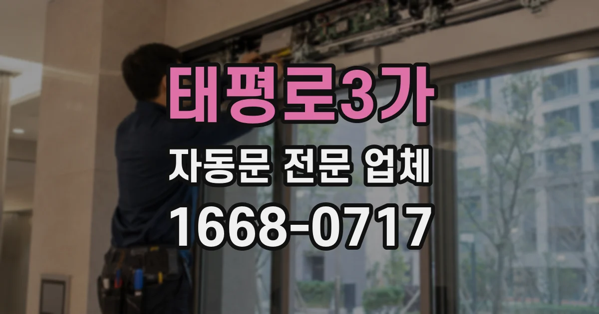 태평로3가 자동문 전문 업체