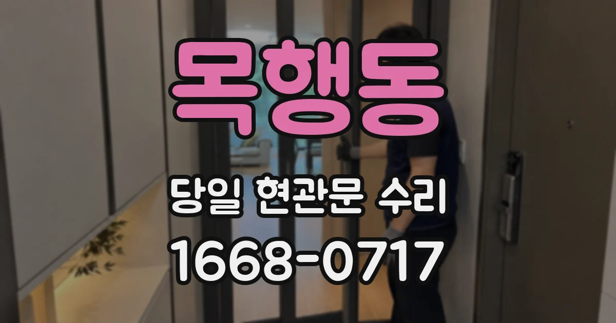 목행동 당일 현관문 수리