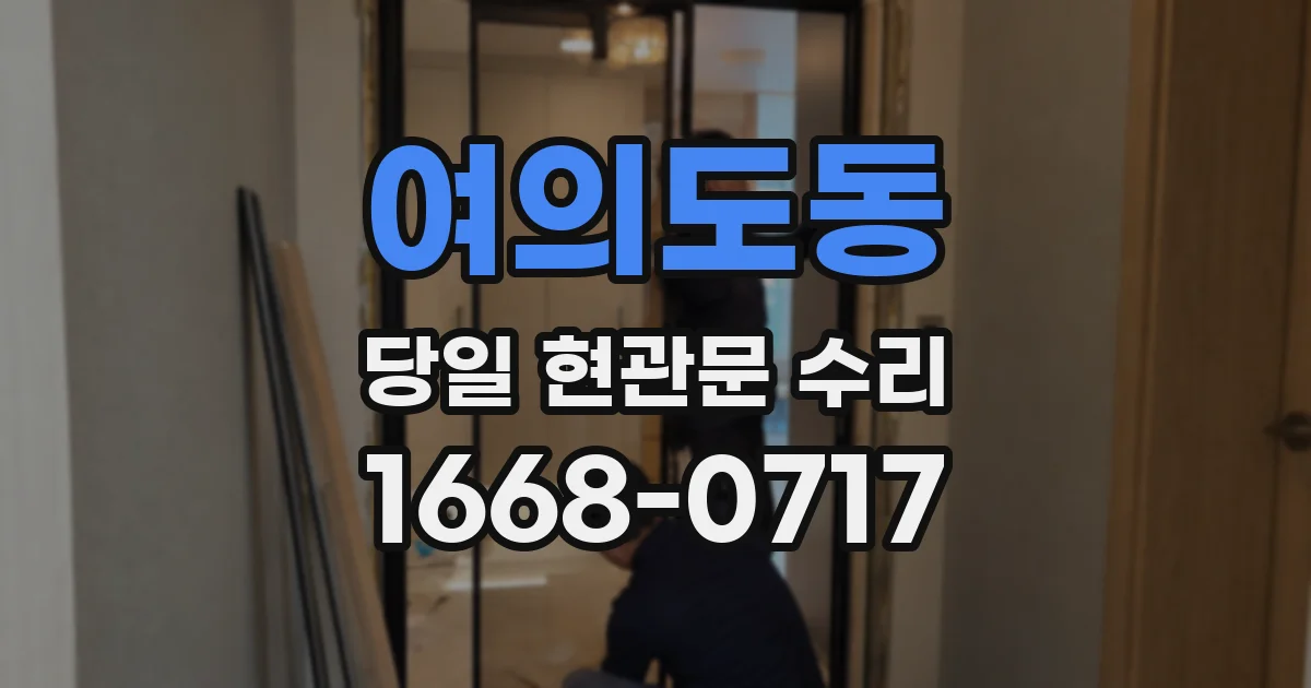 여의도동 당일 현관문 수리