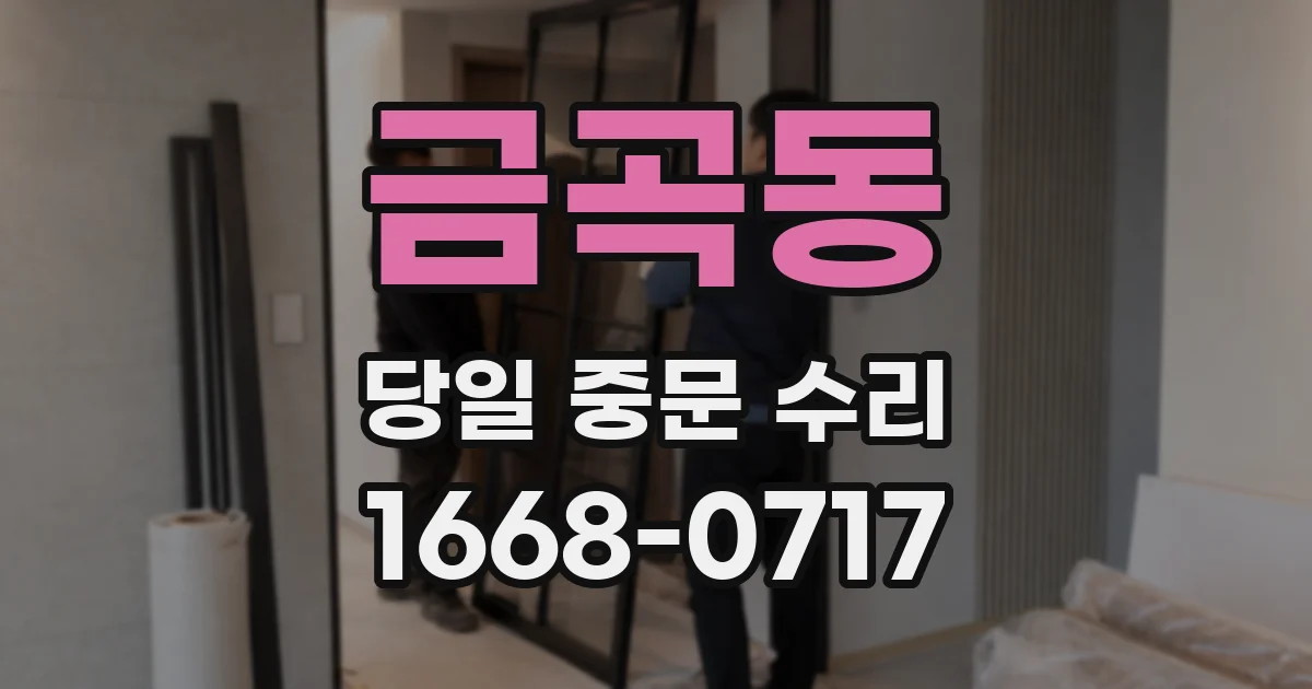 금곡동 당일 중문 수리