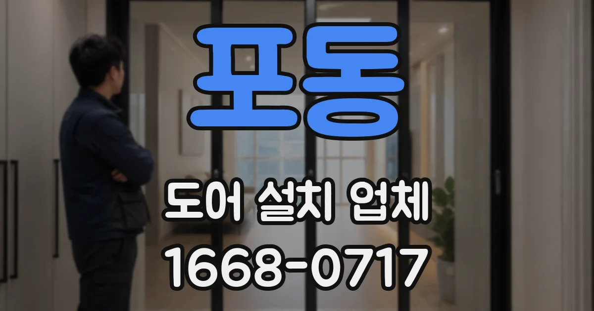 포동 도어 설치 업체