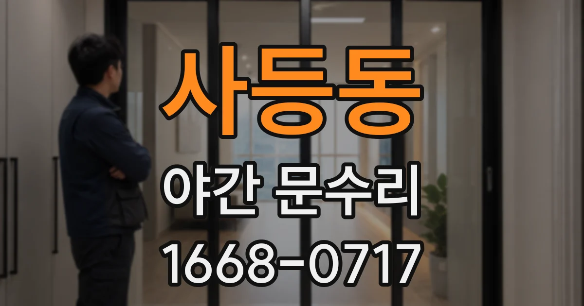 사등동 야간 문수리
