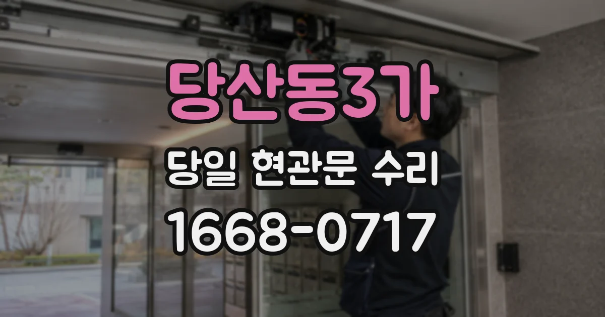 당산동3가 당일 현관문 수리