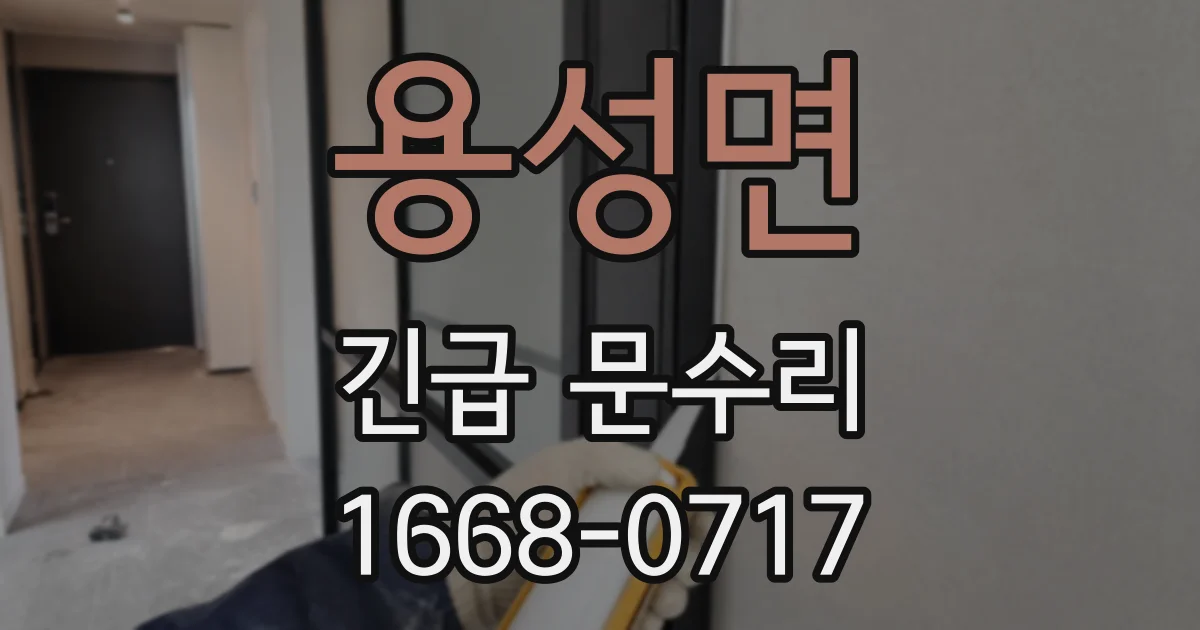 용성면 긴급 문수리