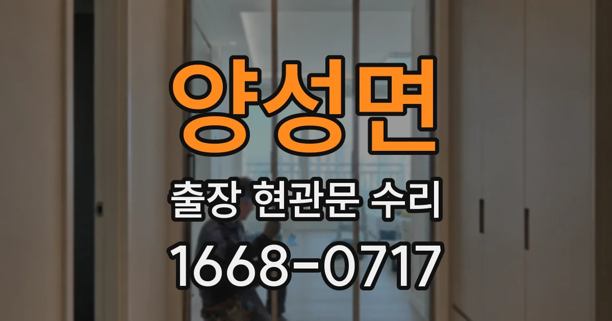 양성면 출장 현관문 수리