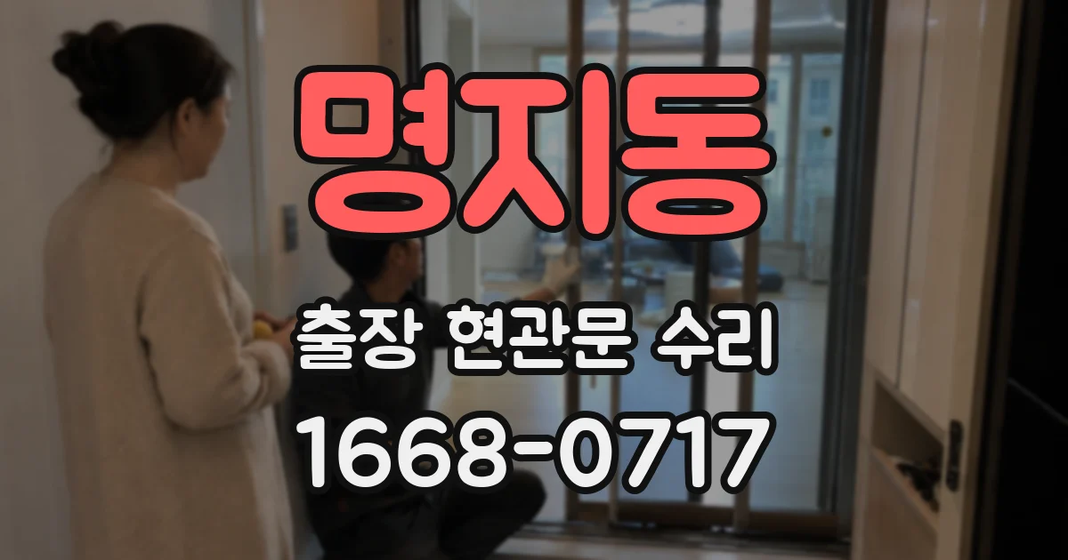 명지동 출장 현관문 수리