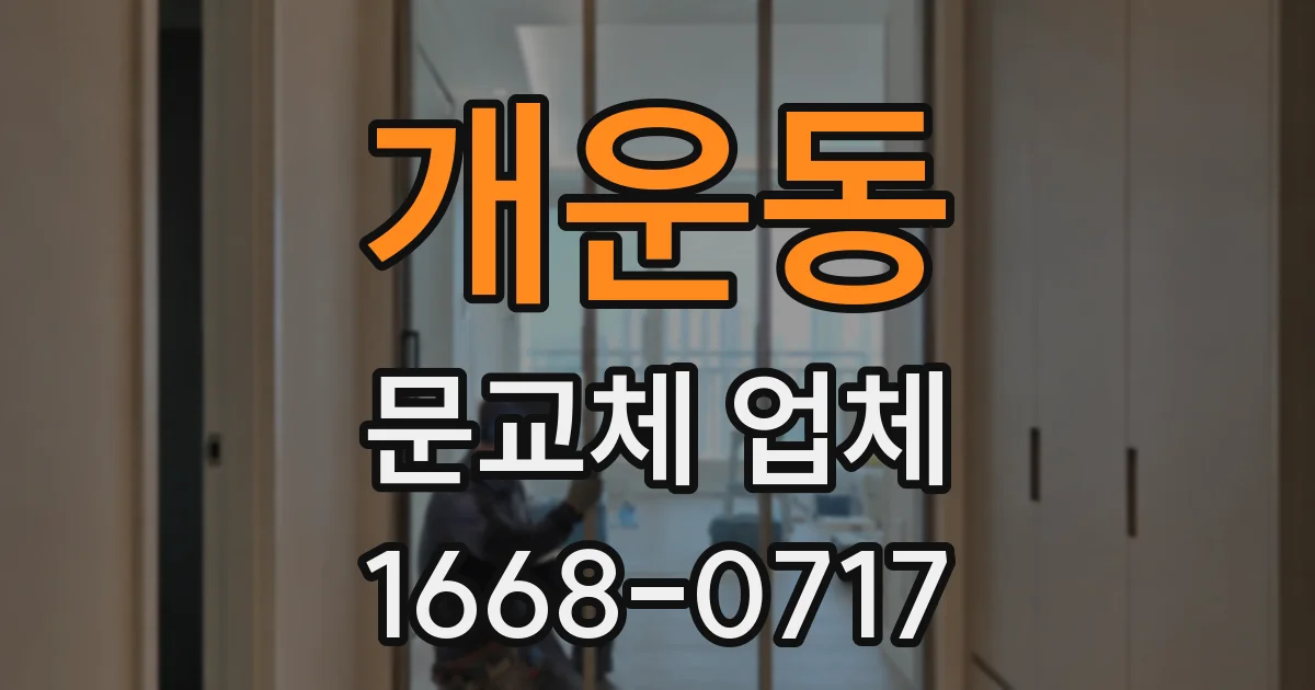 개운동 문교체 업체