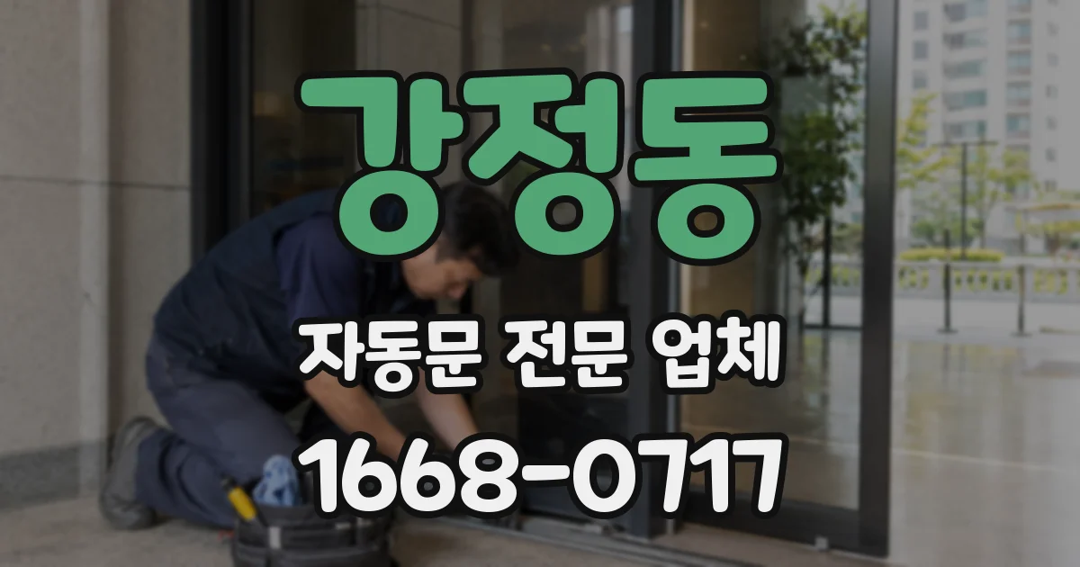 강정동 자동문 전문 업체