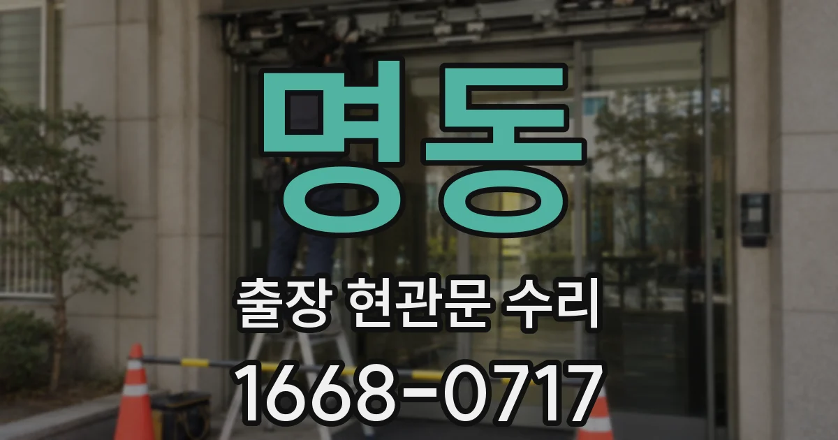 명동 출장 현관문 수리