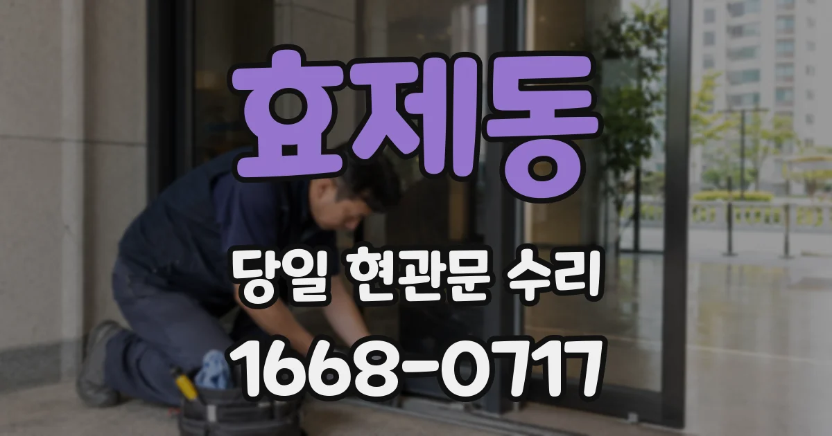 효제동 당일 현관문 수리