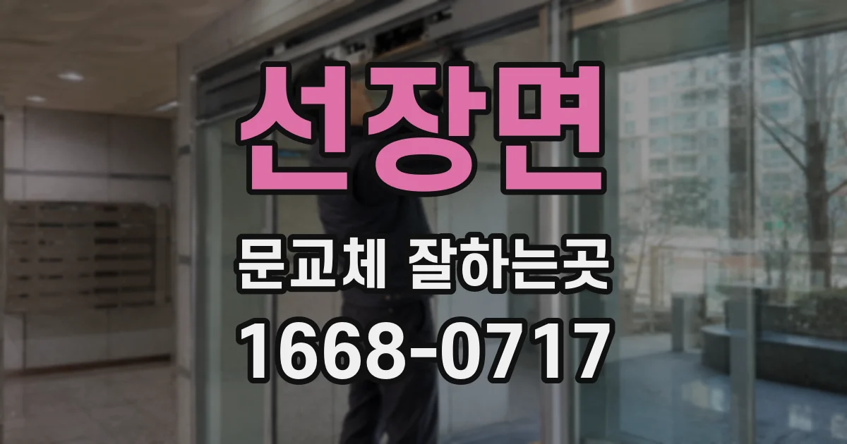 선장면 문교체 잘하는곳