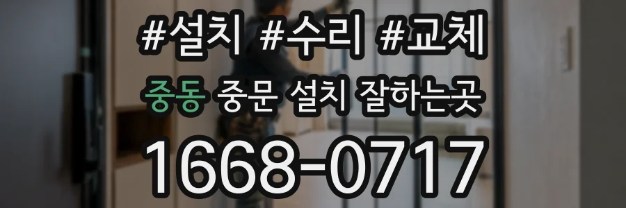 중동 중문 설치 잘하는곳