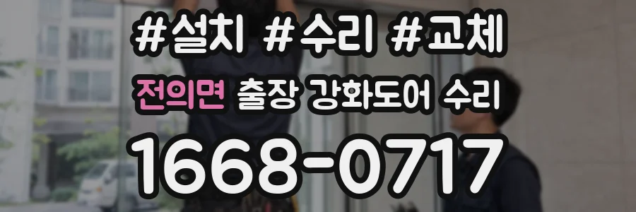 전의면 출장 강화도어 수리