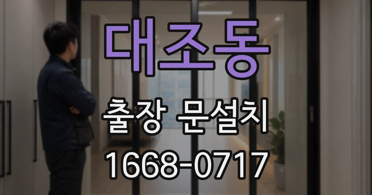 대조동 출장 문설치