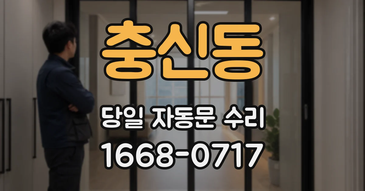 충신동 당일 자동문 수리