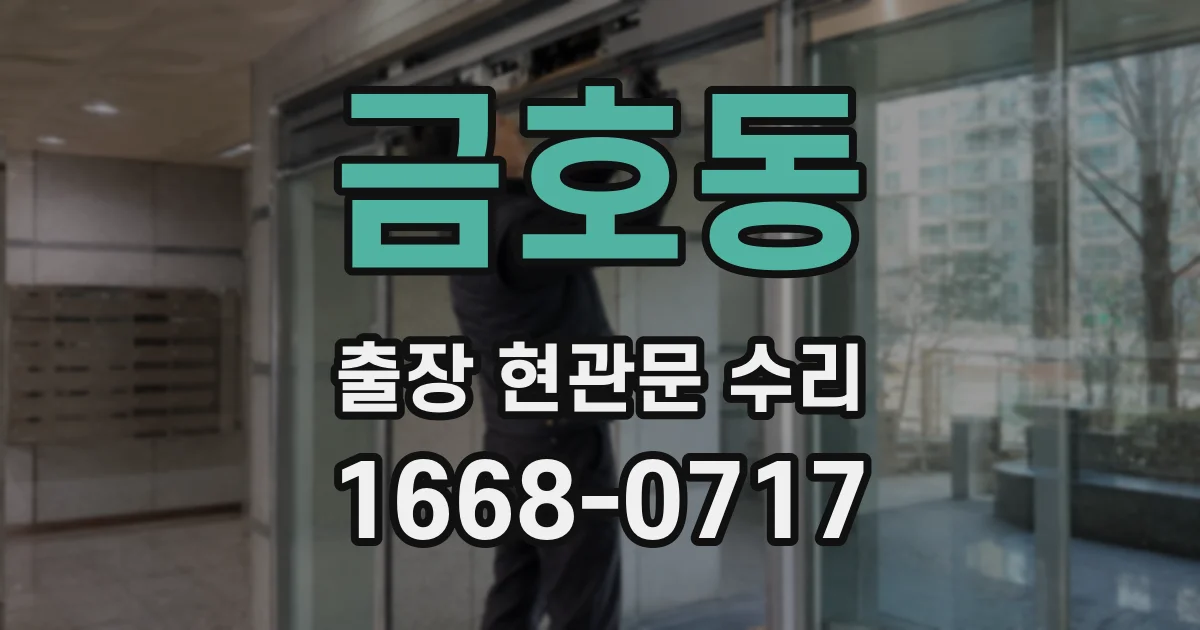 금호동 출장 현관문 수리
