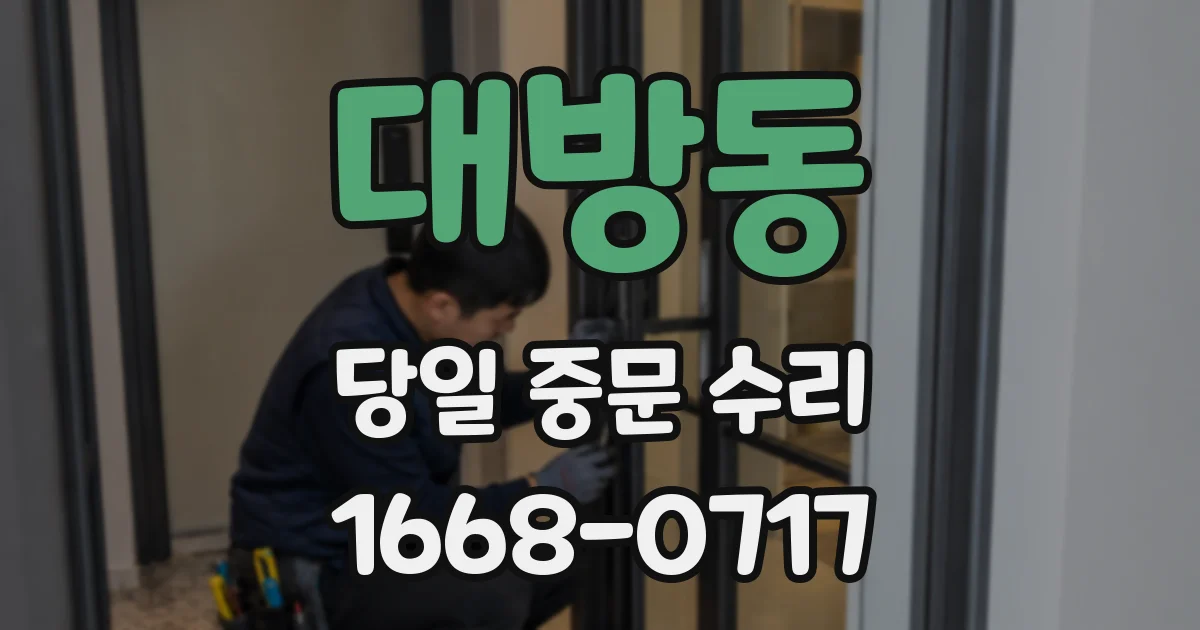대방동 당일 중문 수리