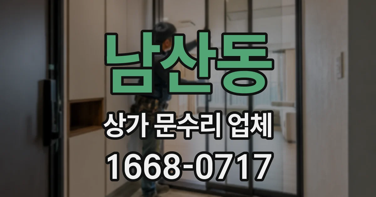 남산동 상가 문수리 업체