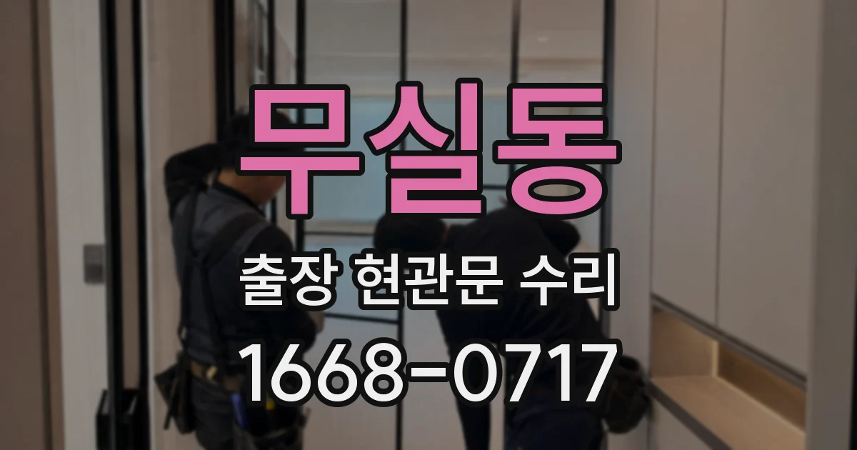 무실동 출장 현관문 수리