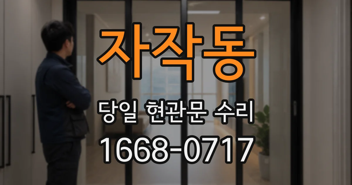 자작동 당일 현관문 수리