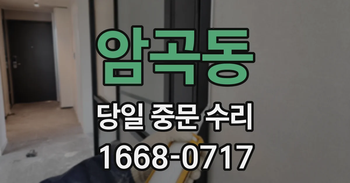 암곡동 당일 중문 수리