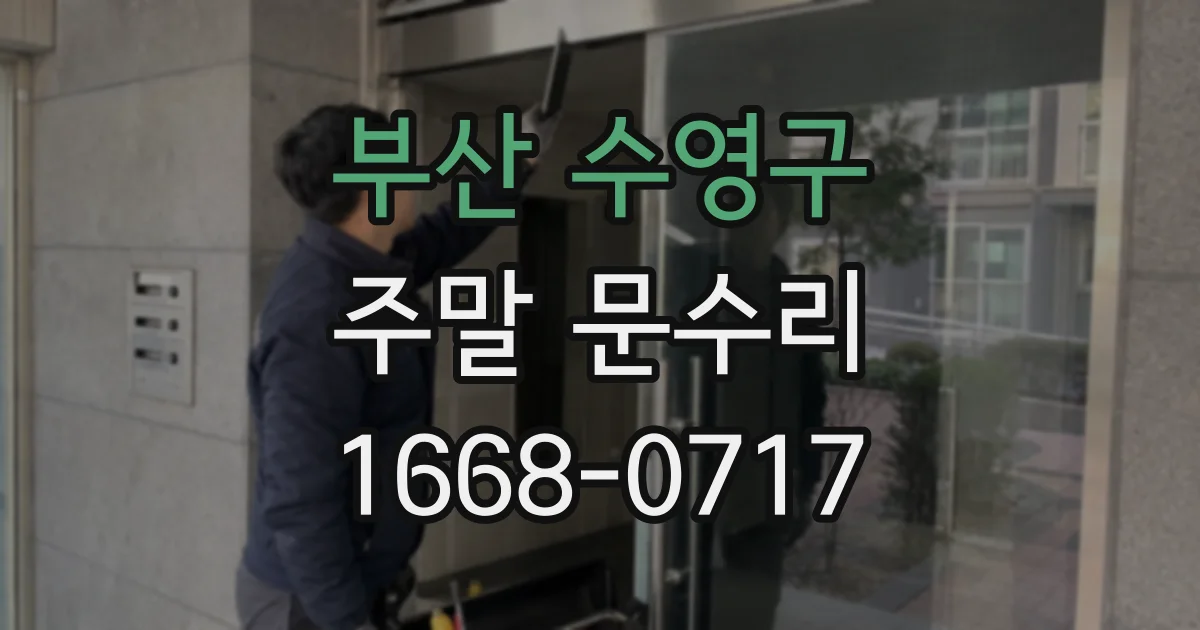 부산 수영구 주말 문수리