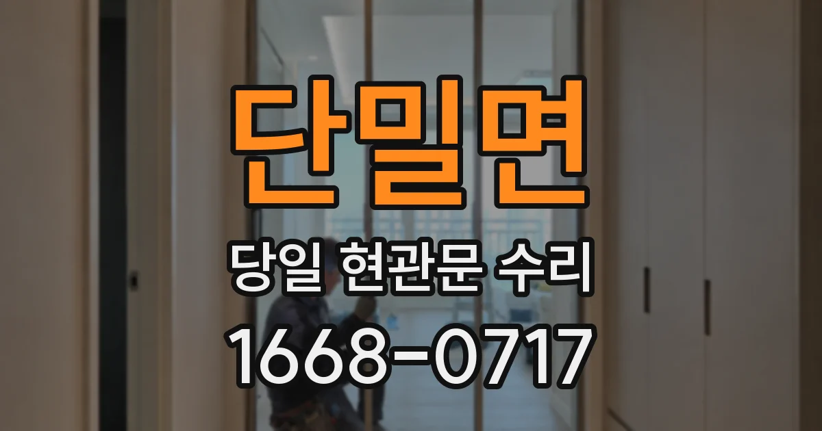 단밀면 당일 현관문 수리
