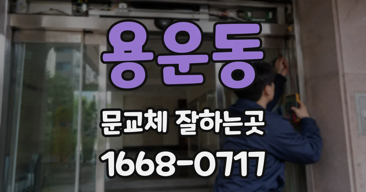 용운동 문교체 잘하는곳