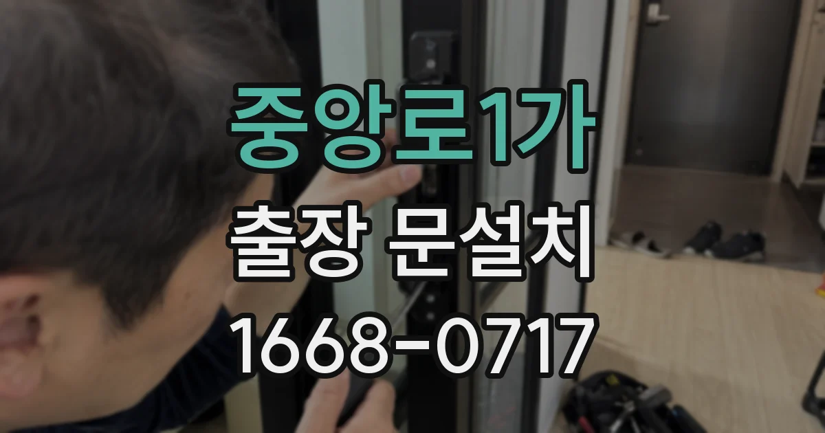 중앙로1가 출장 문설치