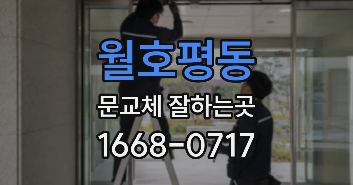 월호평동 문교체 잘하는곳