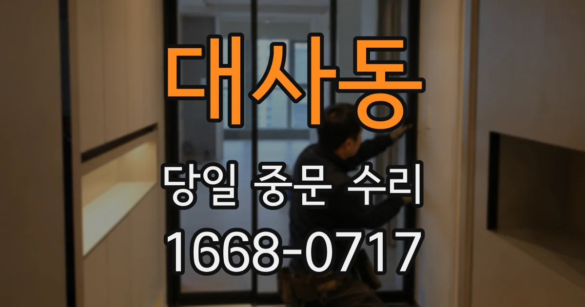 대사동 당일 중문 수리